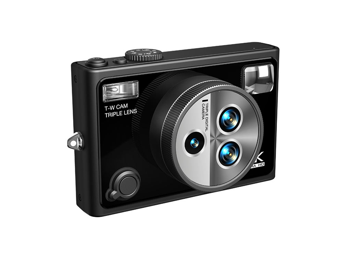 Cámara De Vlogging 5k Con Enfoque Automático Y Espejo Para Selfies De 75 Mp (negra)