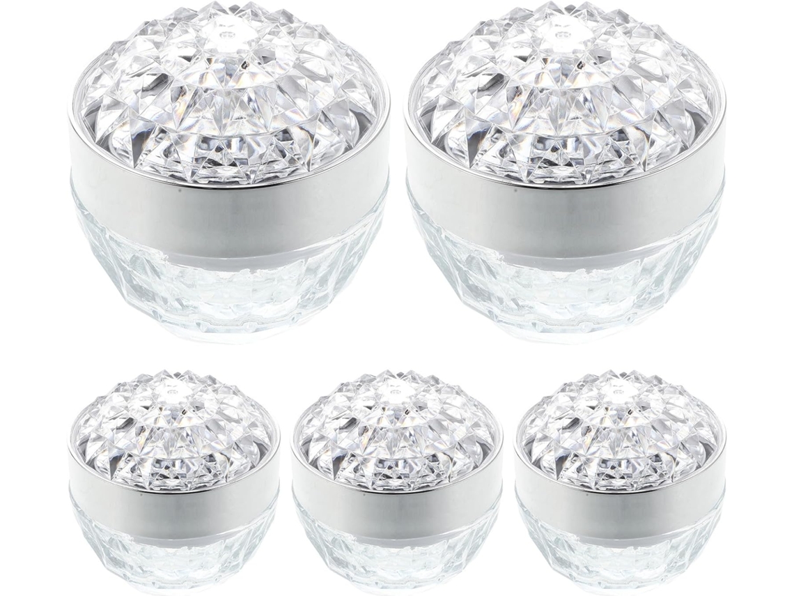 Nuobesty Juego De 5 Tarros De Cristal Vacíos De 30 G Para Crema Cosmética Recargable