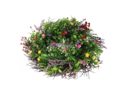 Corona Artificial De Flores Silvestres De Primavera Para La Puerta Principal, Decoración Del Hogar Y Bodas.