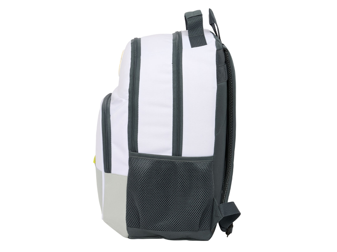 Mochila escolar blanca del Real Madrid CF (32 x 42 x 16 cm)