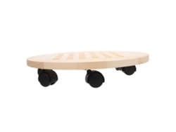 Base De Madera Con Ruedas Universales Para Un Ajuste Robusto.