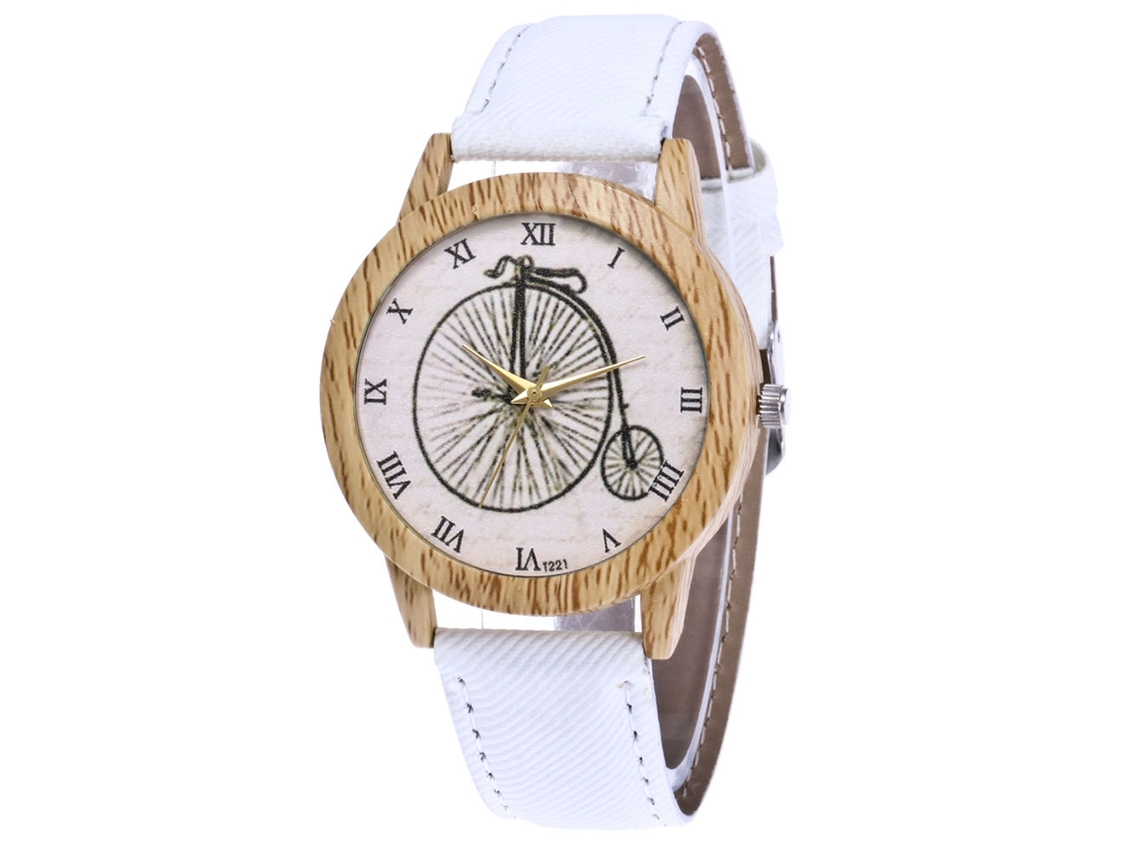 Reloj De Pulsera De Moda Con Correa De Lona Y Números Romanos Blancos.