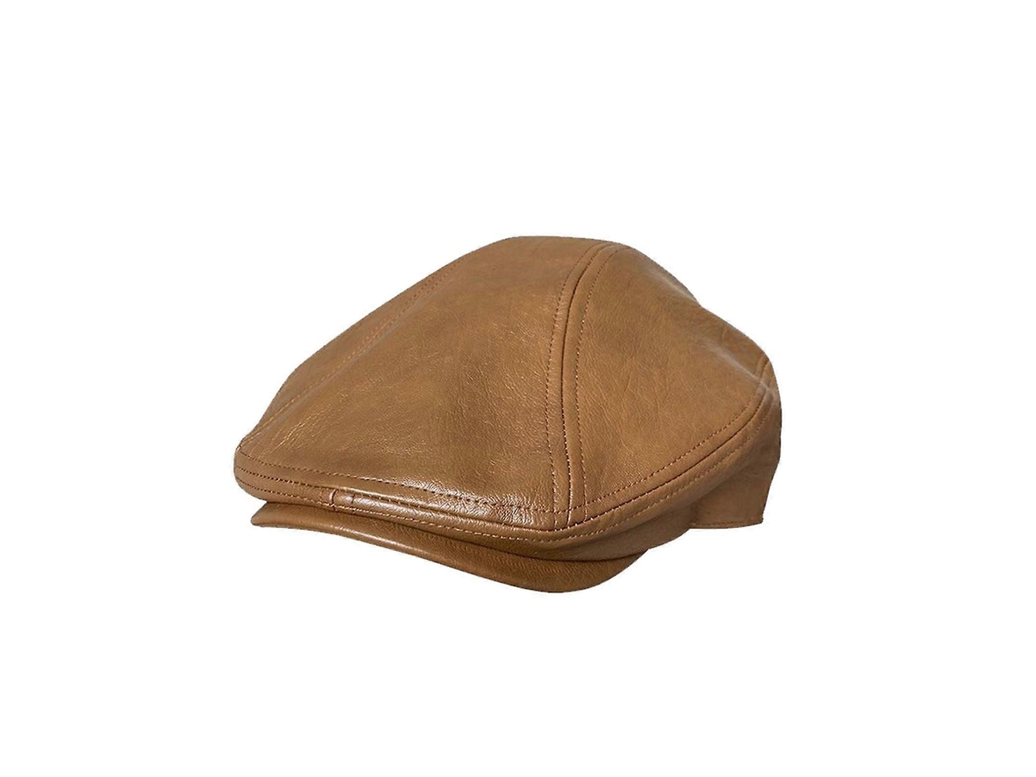 Nueva gorra de taxista de cuero estilo vintage para hombre