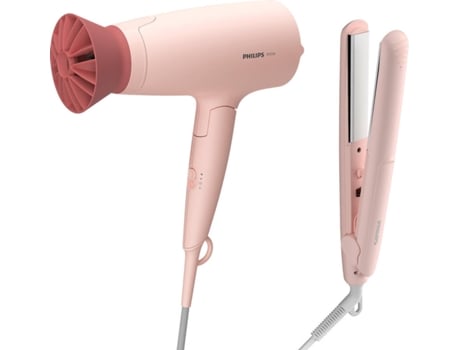 Secador + Plancha PHILIPS BHP398/00 (1600 W - 3 Niveles de temperatura)