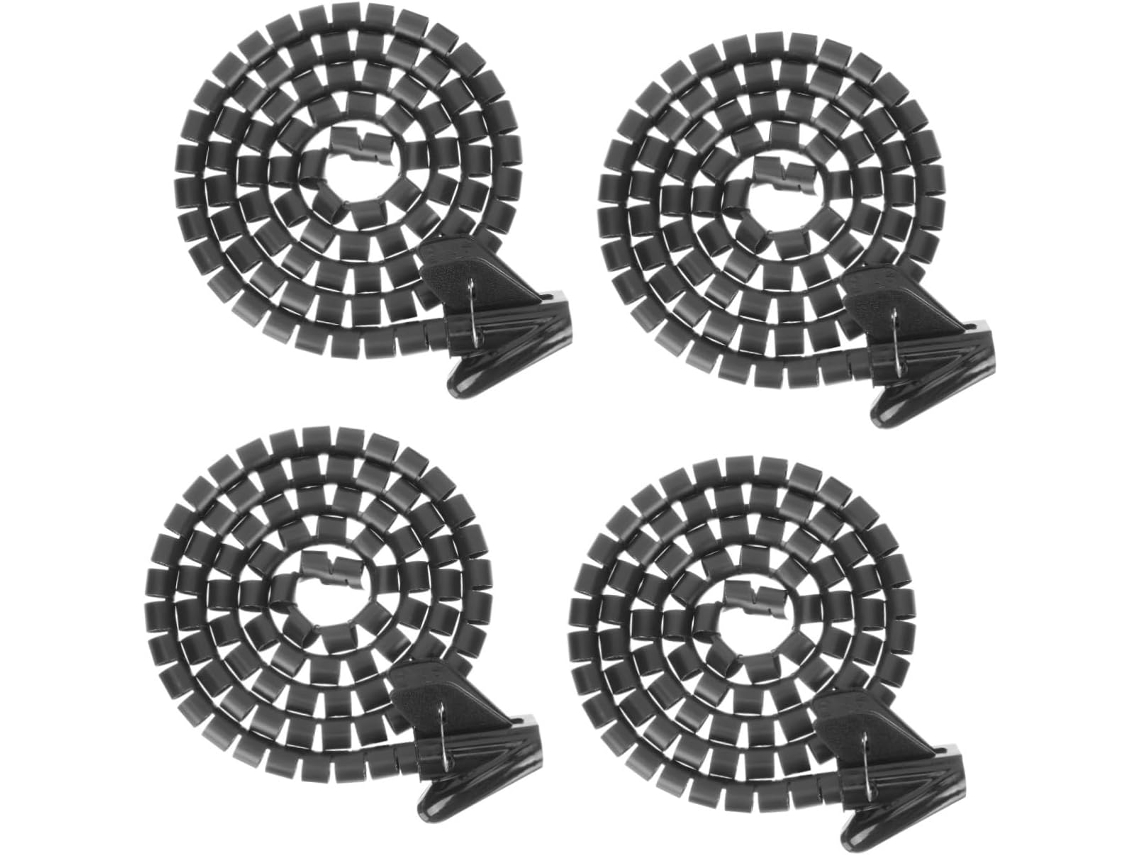 Organizador De Cables Flexible En Espiral De 4 Piezas Para Cables Eléctricos, Oficina