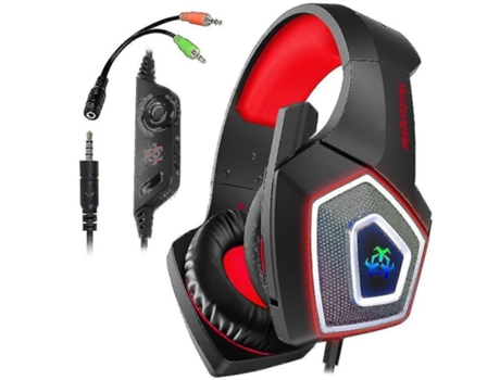 Auriculares Subwoofer con cable luminoso colorido para juegos