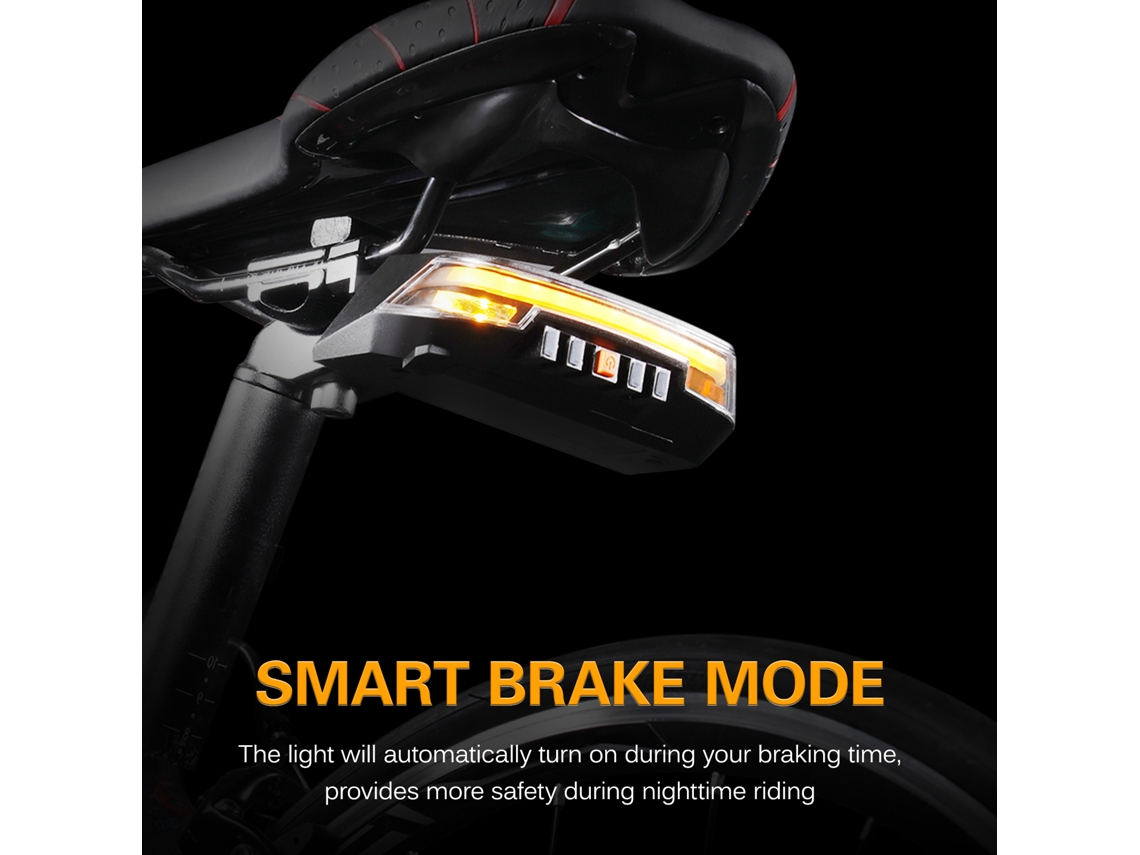 2026-luz Trasera Inteligente Para Bicicleta Con Direccionales, Freno, Control Remoto Inalámbrico, Recargable Usb, Impermeable Y Seguridad