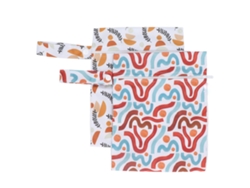 Bolsas húmedas y secas para bebés, bolsas de pañales de malla impermeables con cierre de cremallera.