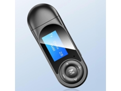 Adaptador transmisor y receptor Bluetooth Rosewell T13 con pantalla LCD digital y Bluetooth 5.0 (negro)