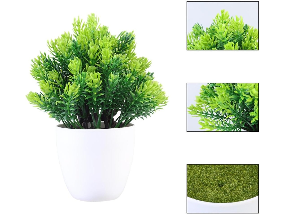 Decoración Árbol De Pino Bonsái Artificial