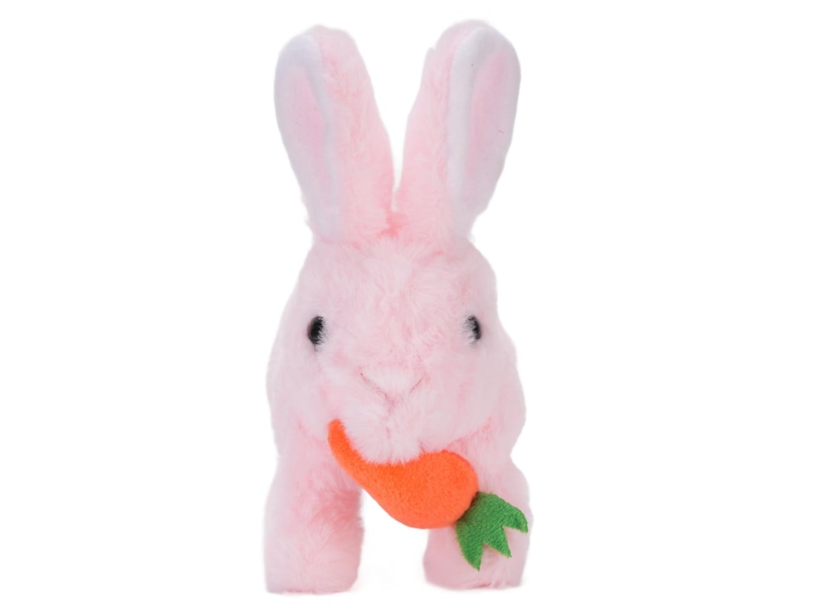 Conejo De Peluche Eléctrico Realista Con Saltos Y Sonidos Para La Interacción Entre Padres E Hijos - Rosa