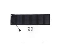 Painel Solar Portátil De 15w Com Porta Usb De Silício Monocristalino Plegável Resistente À Água Para Exterior Preto