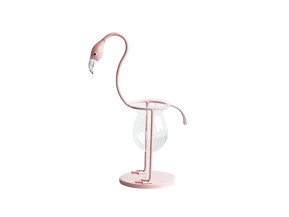 Jarrón hidropónico Flamingo para decoración de mesa y plantas de interior