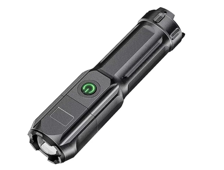 Linternas - Mini linterna EDC brillante, linternas Chronos SDT230605-6zz, corte de energía de emergencia (baterías incluidas) con zoom (negro) YIZH...