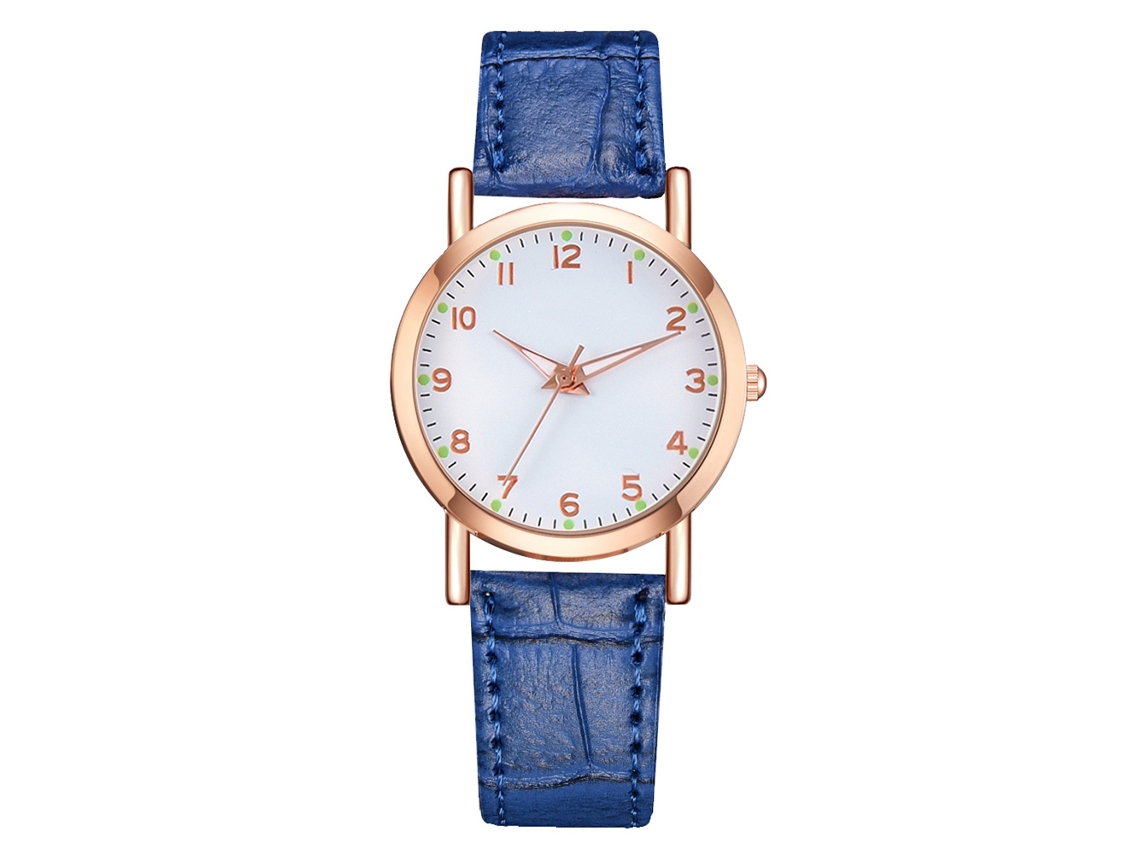 Reloj De Pulsera Unisex Clásico De Moda Con Diamantes, De Cuarzo, Informal, Regalo, Azul