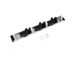 Soporte De Pared Para Escurridor/escoba Con 3 Posiciones Y 4 Ganchos - Organizador De Herramientas