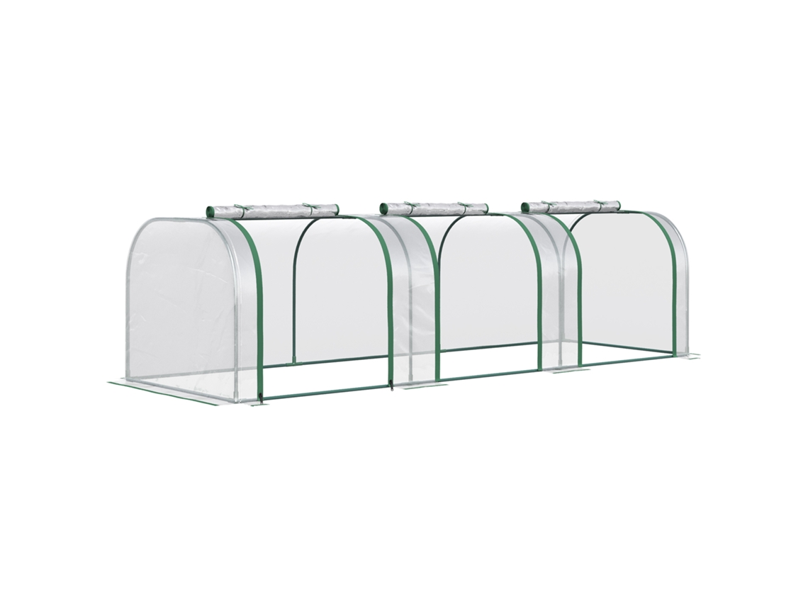 Invernadero De Aluminio Con Puerta De Cultivo De Acero, 295x100x80cm