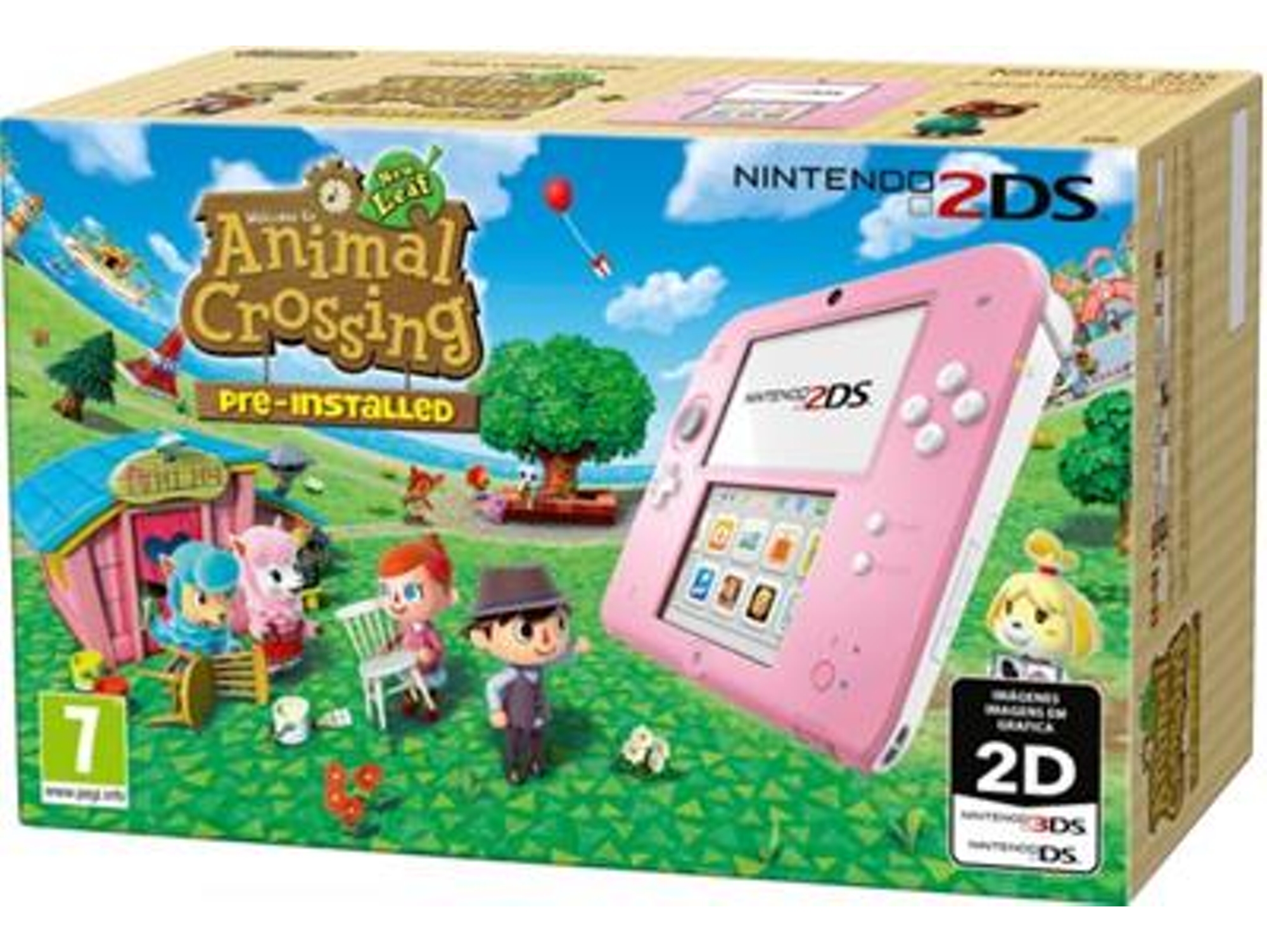 Nintendo 2DS Rosa + Animal Crossing