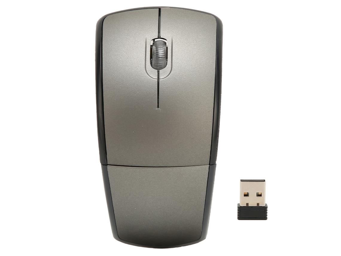 Rato Sem Fio Plegável Portátil 2.4g 1600dpi Compacto Para Escritório E Jogos Cinza
