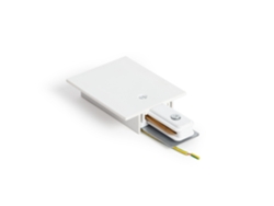 Conector de red monofásico para carril empotrado Borgia de aluminio blanco Ledkia