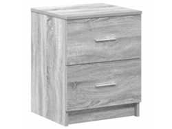 Maison Exclusive - Mesita De Noche Con 2 Cajones, Color Gris Sonoma, 40x36x50 Cm