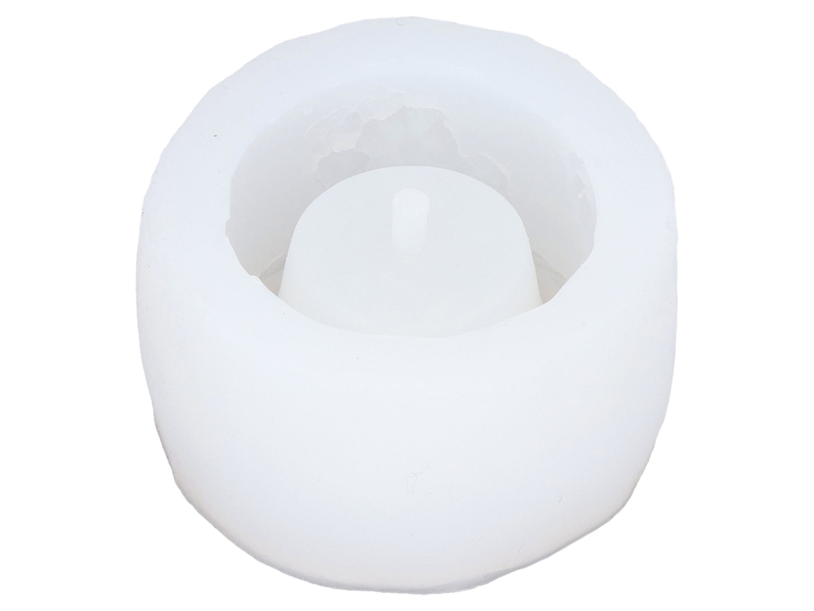 Molde De Silicona Para Maceta Redonda Con Orificio De Drenaje, Ideal Para Manualidades Con Suculentas.