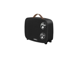 Termoventilador Cerámico Ptc Córcega Negro/cromo 1500w 2 Potencias 3 Funciones Antivuelco (21x23x13,6cm)