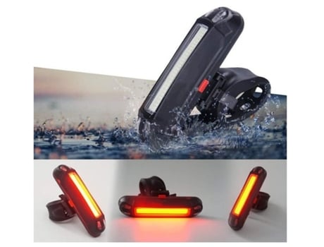 Luz trasera para bicicleta Luces traseras recargables para bicicleta 6 modos Luz para casco de bicicleta - Negro ENZONS
