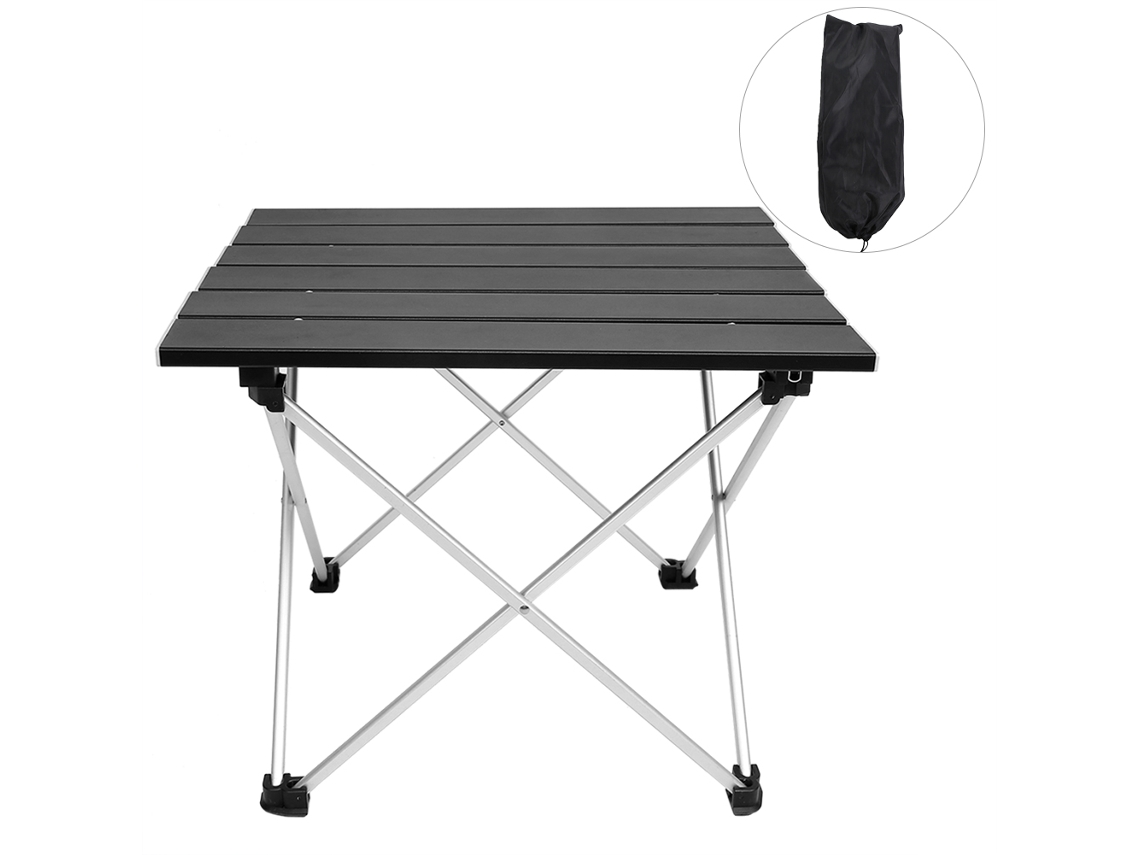 Mesa plegable de aluminio para camping, barbacoa y picnic