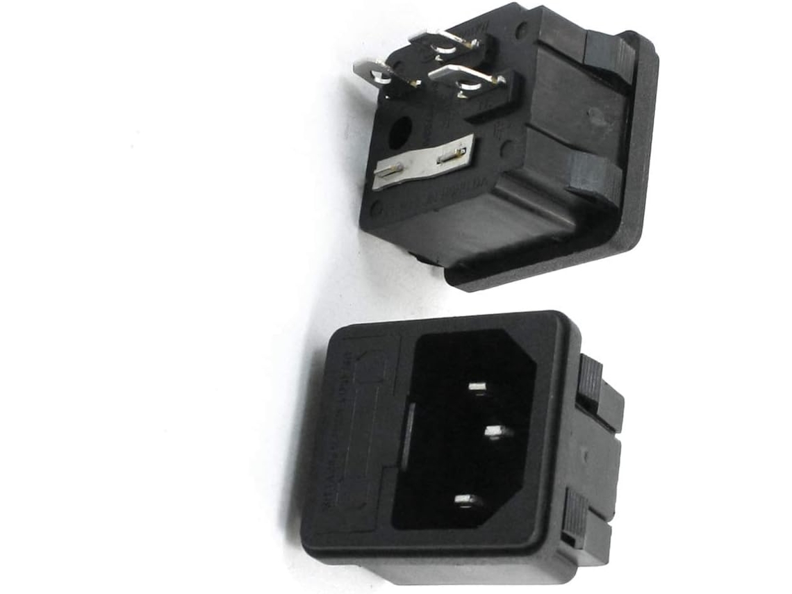 Soporte Para Placas 2 Piezas Ca 250v 10a C14 Entrada De Alimentación Orificio De Cuchara Con De M...