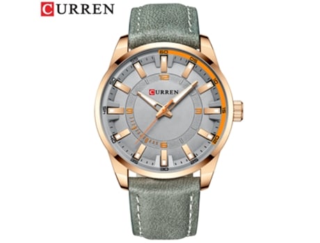 Relojes para Hombres, Reloj con Correa de Cuero para Hombres Relojes de Pulsera de Negocios Impermeables para Hombres-Concha Rosa Azul Claro LUUCOZK