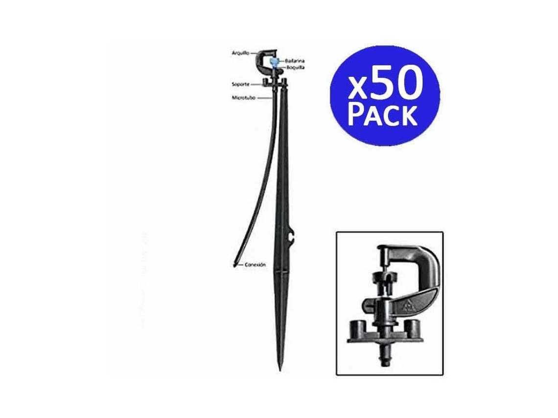 Microaspersor de Riego Bailarina 360º Con Estaca de 40 Cm Pack 50 SUINGA