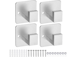 4 Ganchos De Baño Impermeables De Acero Inoxidable, Para Toallas Y Abrigos,