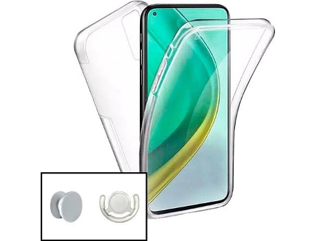 Carcasa + GripHolder + Soporte Blanco Oppo A53s PHONECARE 360° Impact Protection Transparente