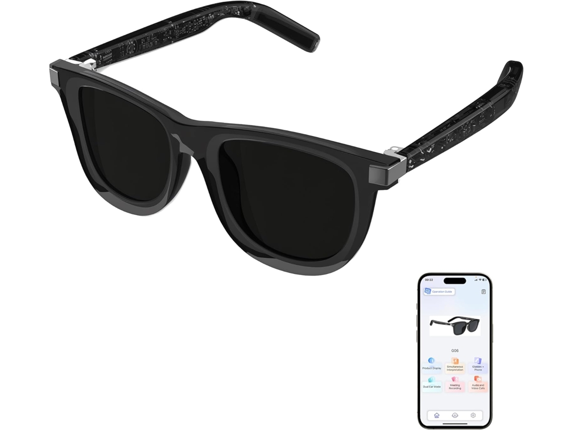Smartglasses Admiten Traducción En 110 Idiomas, Cuentan Con Lentes Polarizadas Y Ofrecen Protección Uv400 (negro)