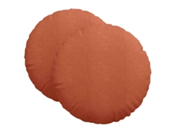 Cojines para asiento, 2 unidades, color naranja rojizo, Ø 80 cm, HARLANV1