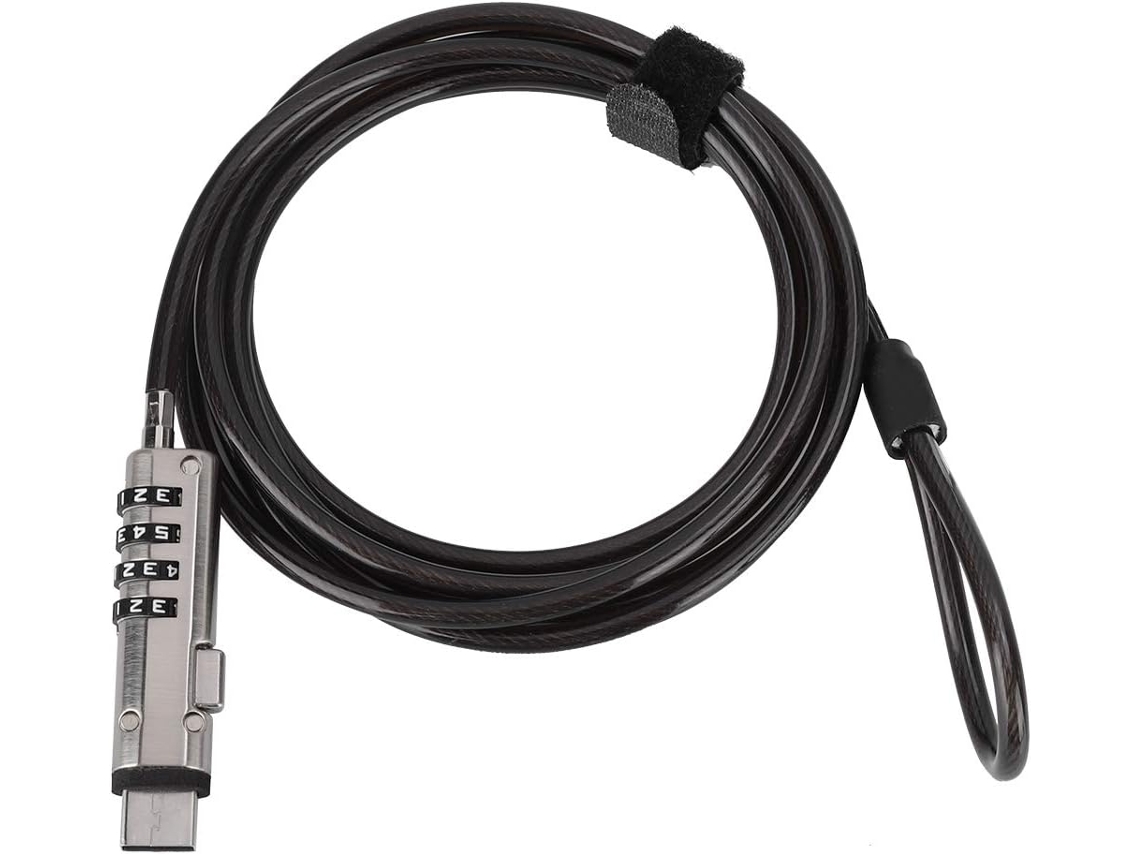 Cable De Seguridad Para Portátil Con Bloqueo De Seguridad Papazpes Office