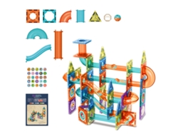 Ats-bloques Magnéticos Para Niños Con Pista De Bolas Juguete Educatsivo Regalo De Cumpleaños 98pcs