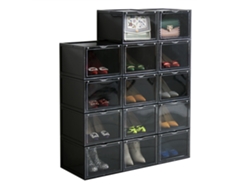 Cajas para Zapatos Apilables con Cierre Magnético - Color Negro
