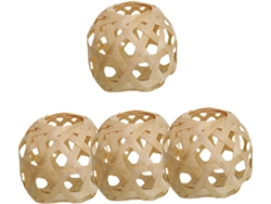 Juego De 4 Juegos De Bambú De 6x5 Cm, Estilo Vintage.