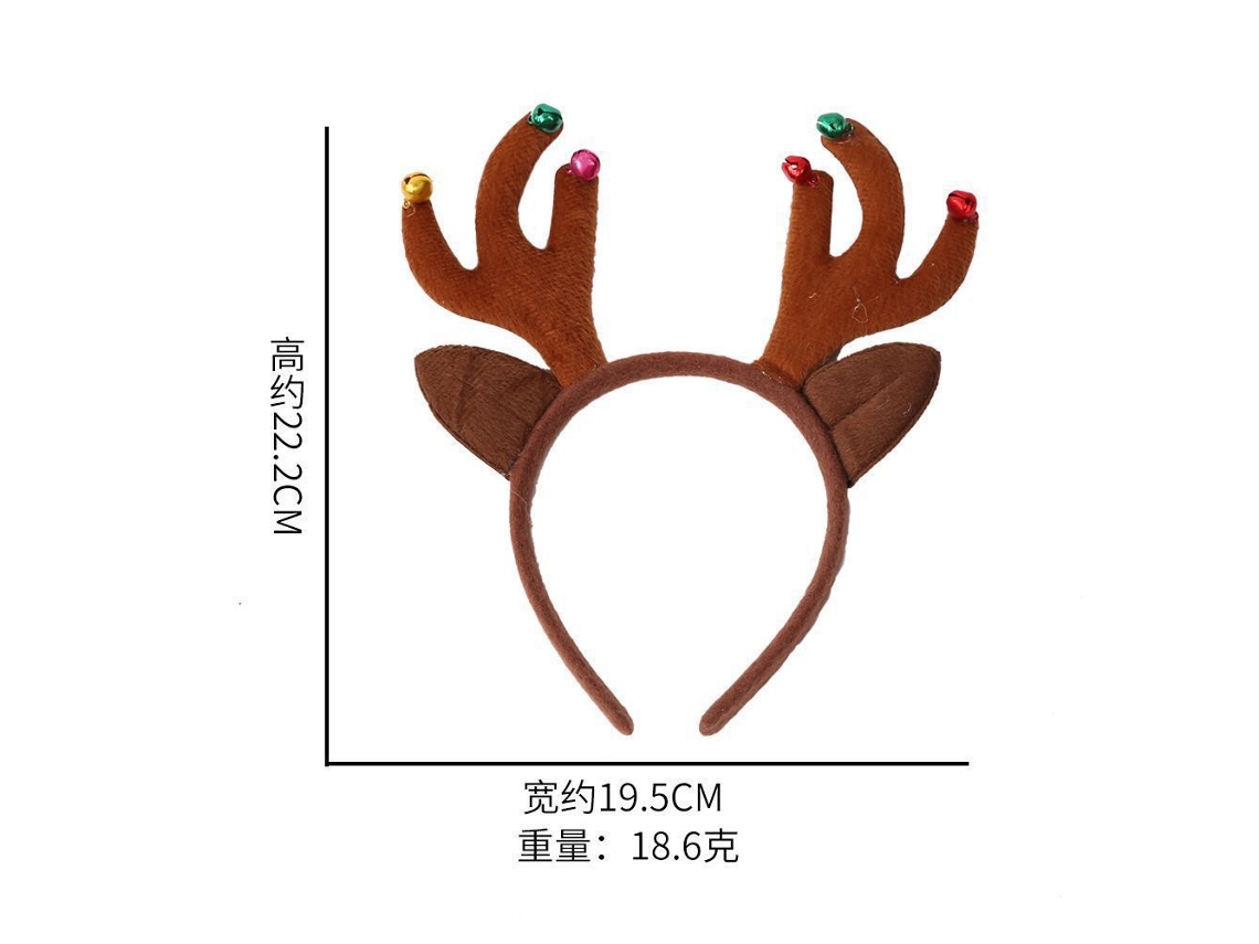 Diadema navideña con cuernos, accesorio navideño brillante, ideal para fiestas, cosplay y uso diario Aeuzwr (Estilo 64)