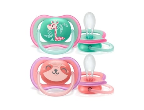 Pack 2 Chupetes PHILIPS AVENT 18m+ Ultra Air Chica
