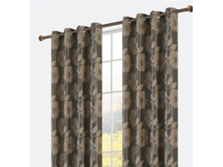 Cortina Estampado Floral Marrón Claro 140 x 260 cm - Individual