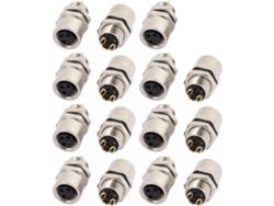 15 Unidades M8h3k-8 Electrónica Y Fotografía Ac250v 4a Ip67 Impermeable M12 3p M/f Enchufes Eléct...