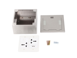 2026velora-caja De Tomacorriente Empotrada En Suelo Acero Inoxidable Impermeable 16a 2 Universal 3 Huecos Puerto Usb Red Plata