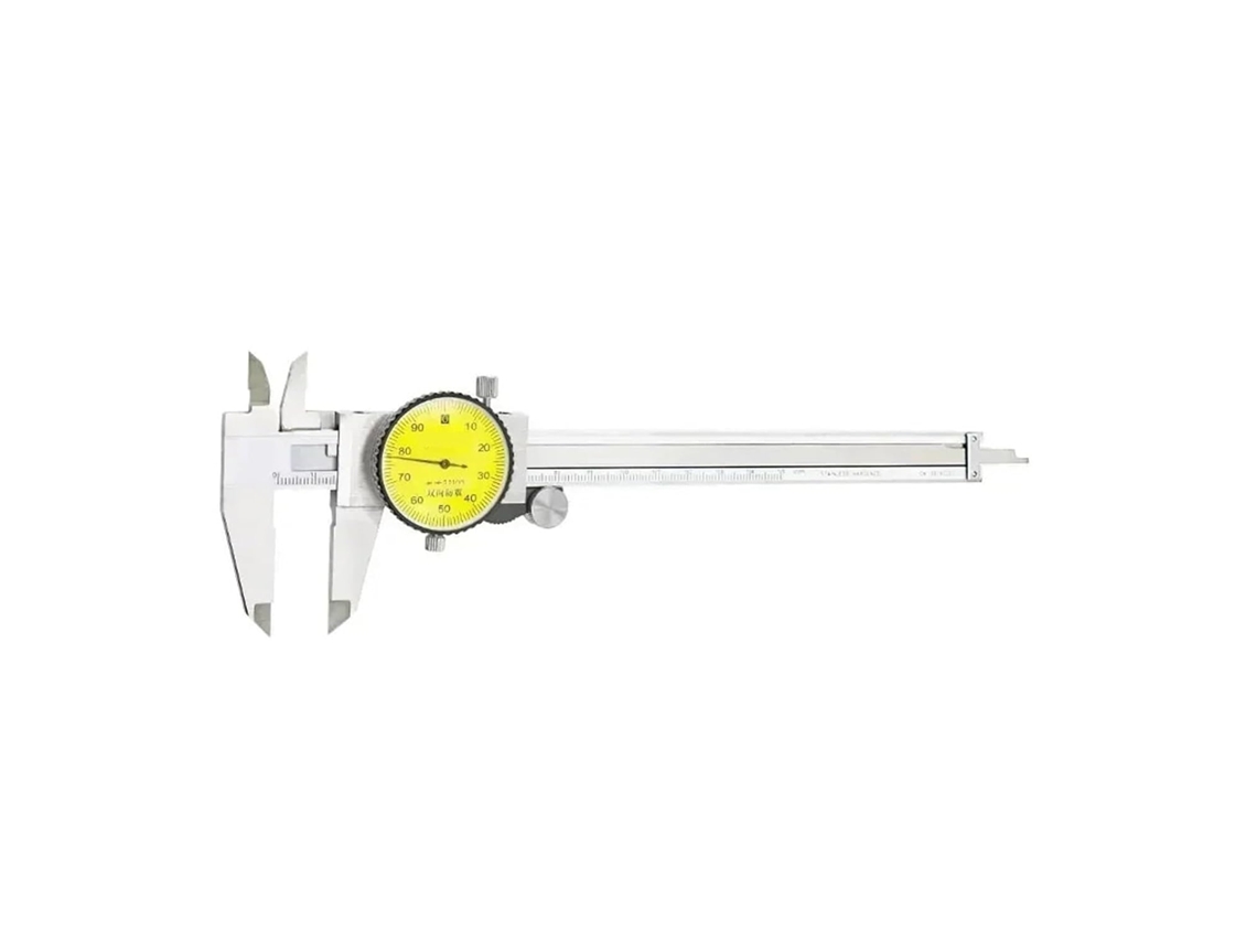 Pied À Coulisse Cadran 6, 150 Mm, 0, 01, Chocs Auxiliares Resistentes, Acier Inoxydable, Vernier