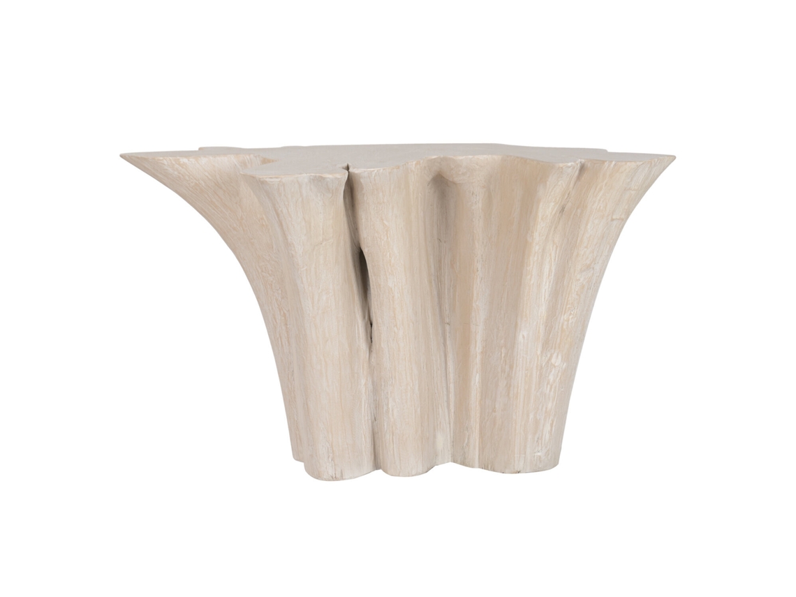 Consola Raiz De Teca Decape Blanco 120x40x77cm