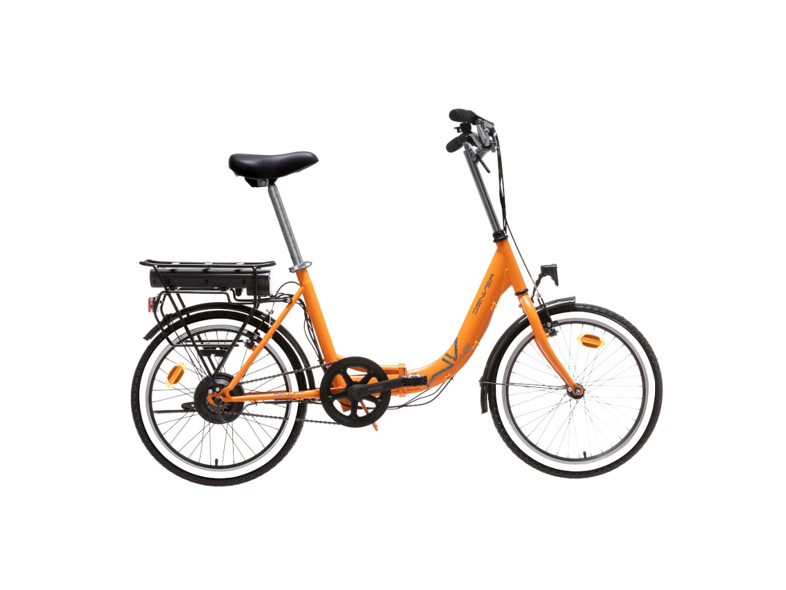 Bicicleta eléctrica plegable Denver E 1000 de 20 pulgadas, color naranja