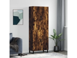 Aparador Alto Madera Contrachapada Roble Ahumado 69,5x34x180 Cm
