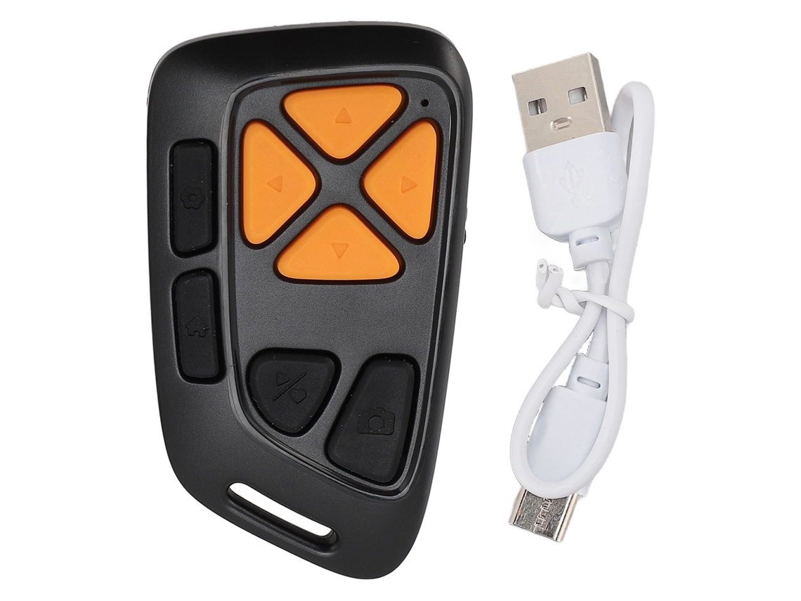 Control Remoto Bluetooth Para Teléfonos Móviles Con Botón Para Pasar Página, Disparar La Cámara Y Silenciar - Negro